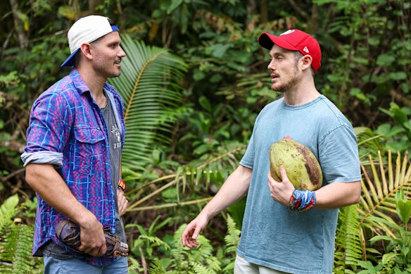 Australian Survivor’s Simon Mee (left) and Harry Hills.