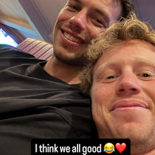 Ollie Florent and Callum Mills made up.