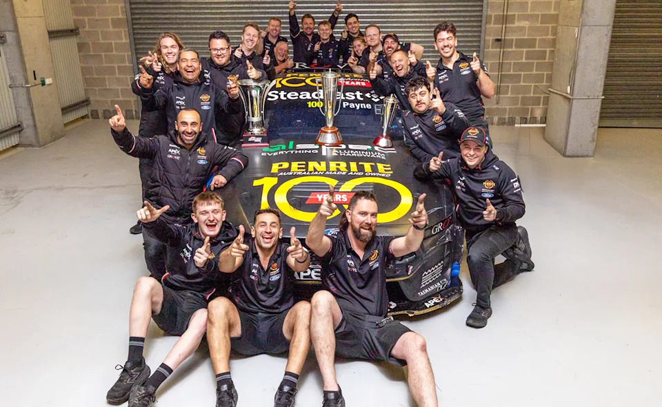 Grant McPherson with the Penrite Racing team.