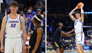 College basketball giant Olivier Rioux from Florida goes viral with shocking photo