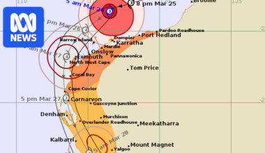 Tropical Cyclone Narelle projected to increase to category four intensity
