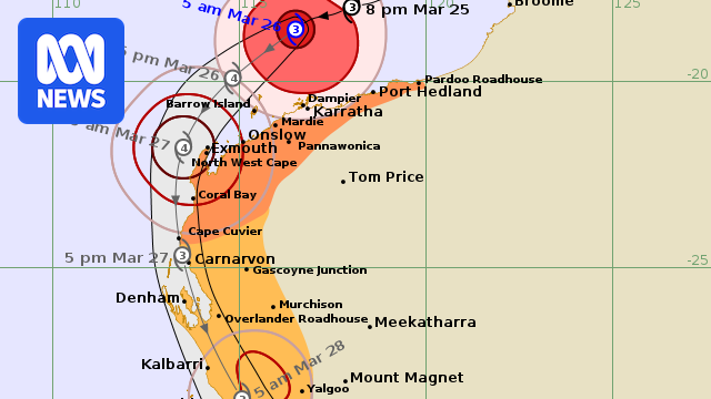 Tropical Cyclone Narelle projected to increase to category four intensity