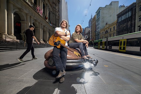 Australian folk and blues duo the Pierce Brothers were Bluesfest regulars.