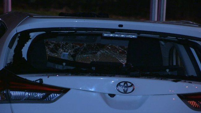 The white car was damaged. 