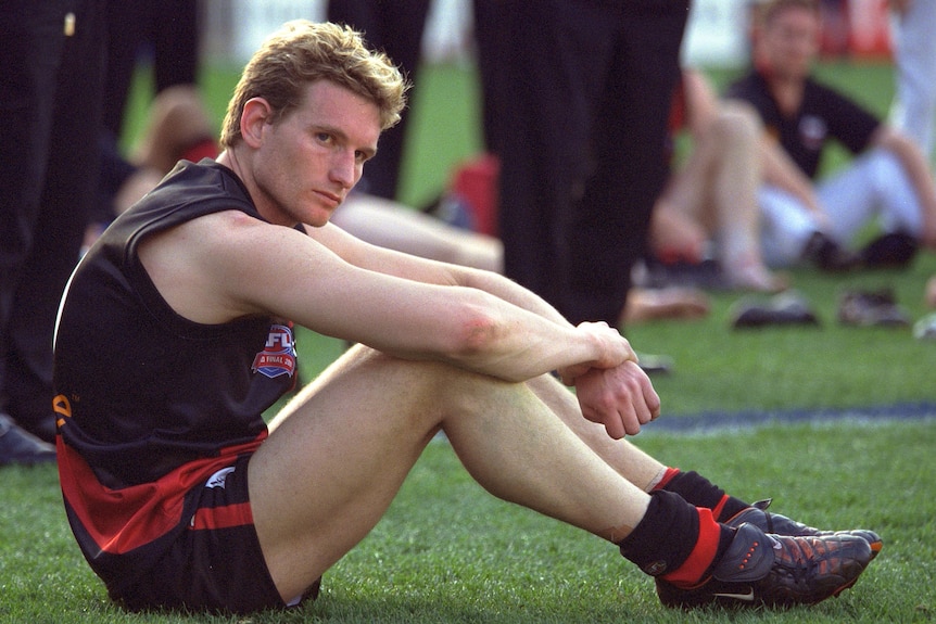 James Hird watches on after the 2001 grand final