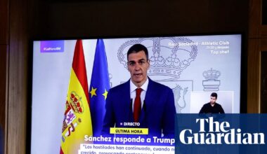 ‘No to war’: Sánchez doubles down after Trump threat to cut off trade with Spain | US-Israel war on Iran