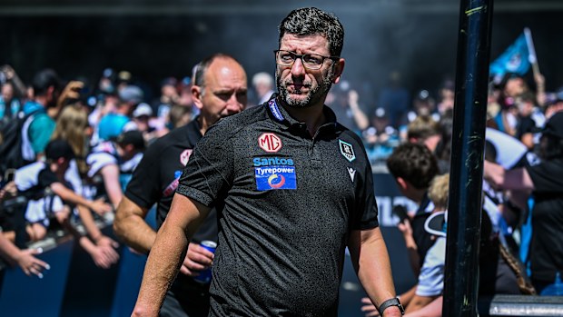 Port Adelaide coach Josh Carr.