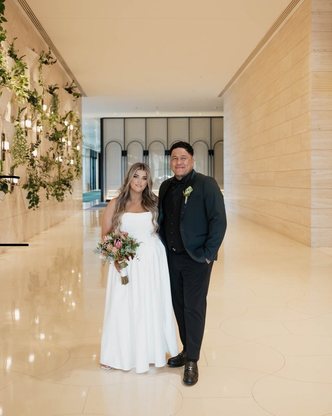 Melissa Boswell and Corban Bell's intimate wedding celebration.