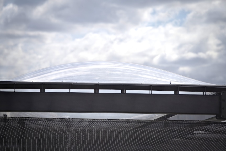A translucent dome that will make up the roof of the stadium
