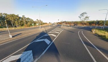 Motorbike rider dies after hitting cow on major highway intersection near Rockhampton