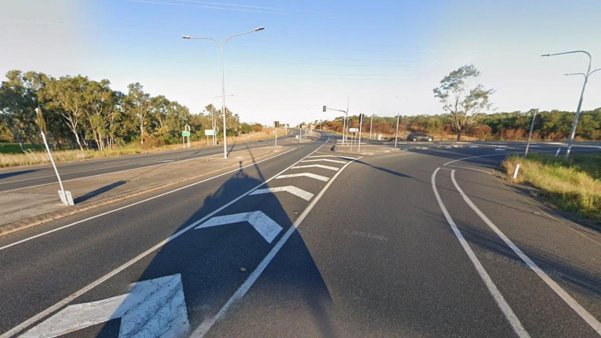 Motorbike rider dies after hitting cow on major highway intersection near Rockhampton