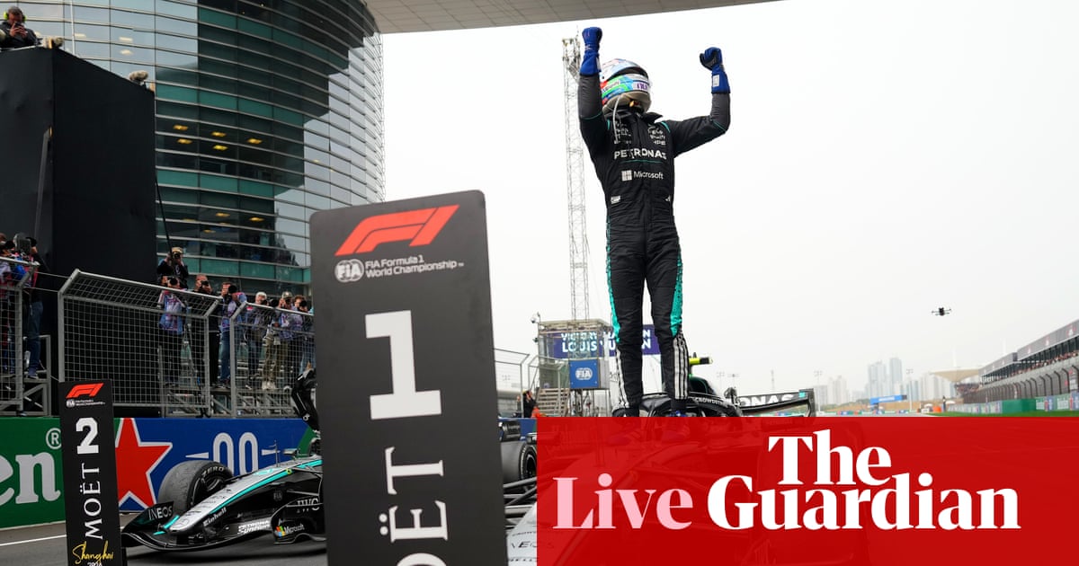 Formula One: Kimi Antonelli wins Chinese Grand Prix race updates – as it happened | Formula One 2026