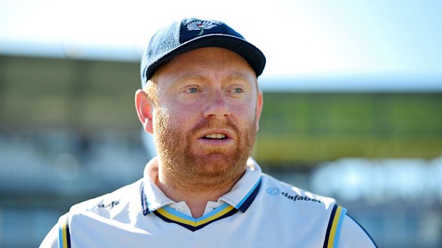 Jonny Bairstow looks on.