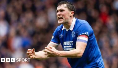 Rangers' John Souttar in action during a William Hill Premiership match between Rangers and Celtic at Ibrox Stadium, on March 01, 2026, in Glasgow, Scotland.