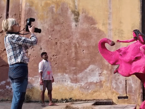 Photographer doing photoshoot.