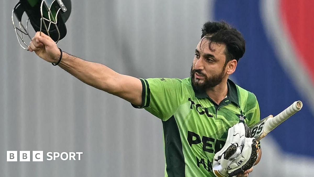 Pakistan batter Salman Agha throws his helmet in anger after being run out for 64 in the second ODI against Bangladesh in Dhaka
