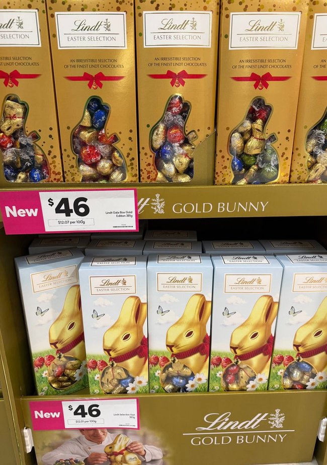 Luxury Easter: Lindt chocolate packs now costing $46.