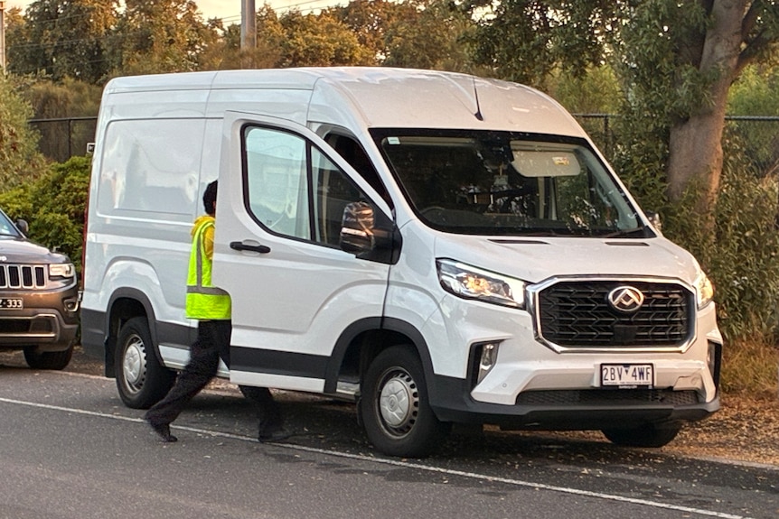 A delivery van
