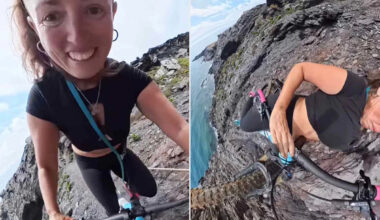 Influencer Skids Down Cliff After Stopping on Trail for Her Dog in 'Harrowing' Video