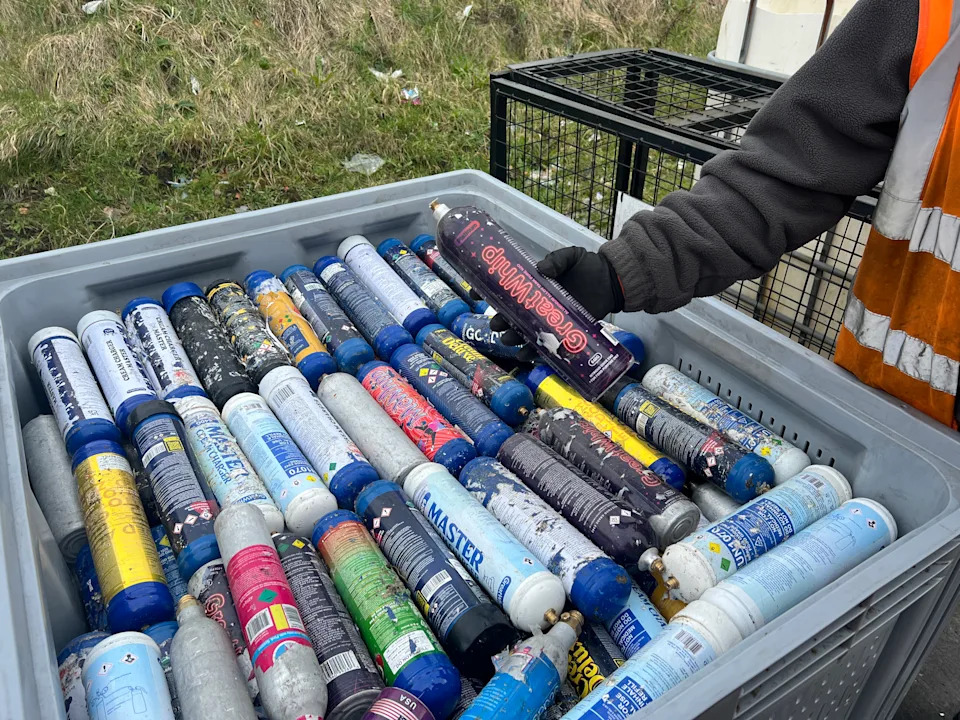 Nitrous oxide canisters pose a particular danger