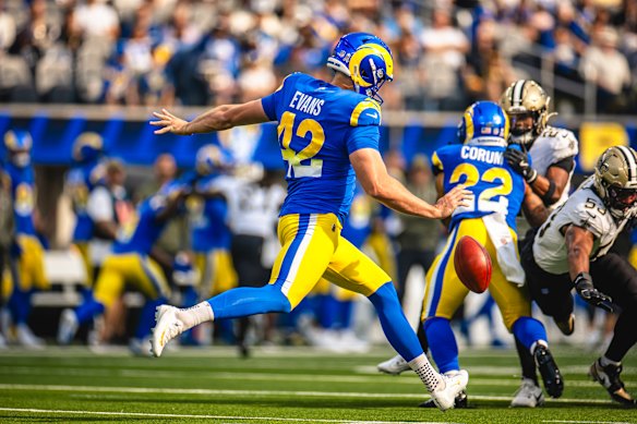 Los Angeles Rams punter Ethan Evans.