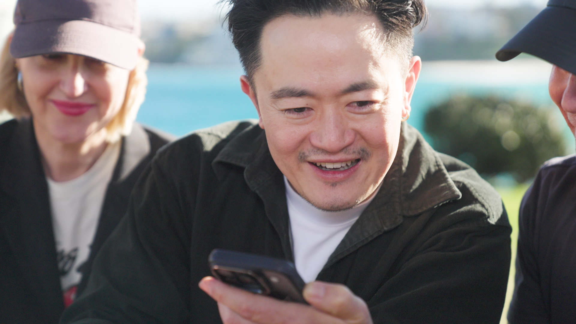 Benjamin Law is on a phone chatting with a digital version of person who has died