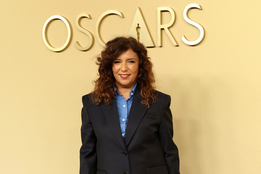 Kaouther Ben Hania at the 98th Oscar nominees luncheon.