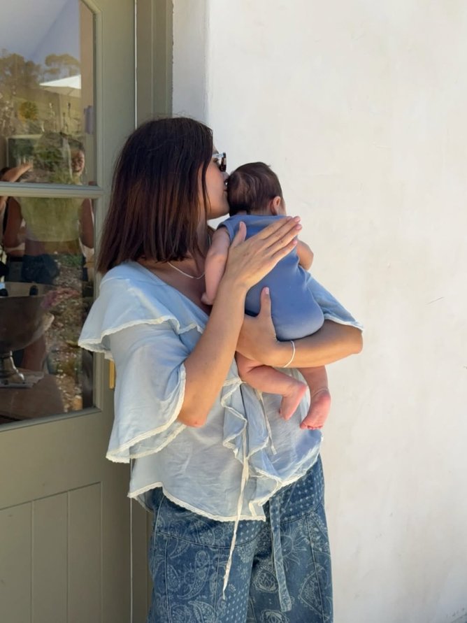 Jesinta Franklin kept the gender of her baby secret until he was born.