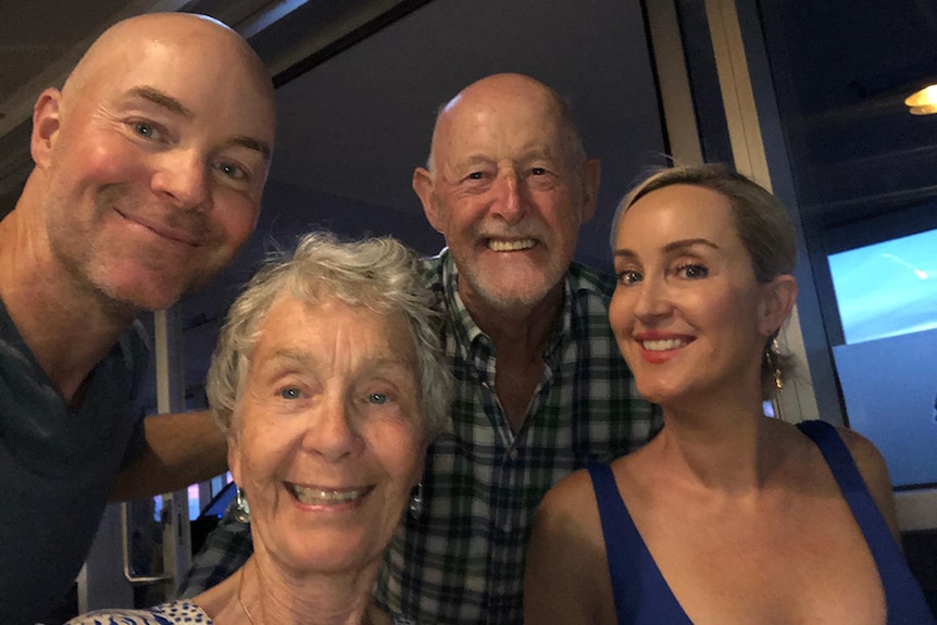 The Horne family — Jeremy, Barbara, Len and Jo — take a selfie.