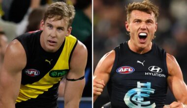 Result, match report, highlights, video, stats, Carlton wins despite one-goal second half, Tom Lynch kicks 2.7