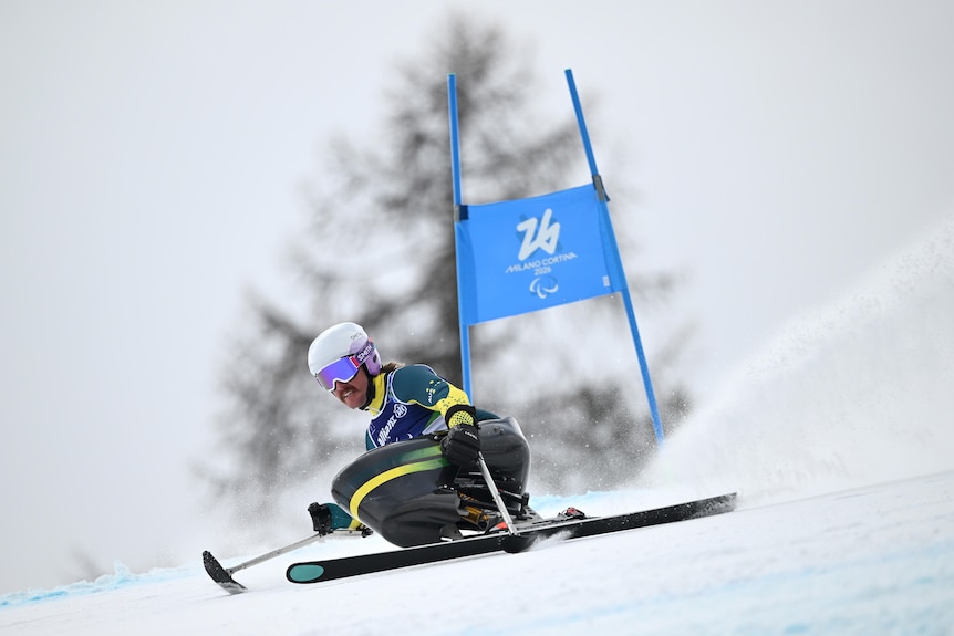 Josh Hanlon in action at the 2026 Paralympics in Italy