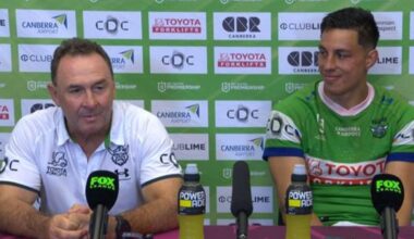 Ricky Stuart press conference, Golden Point, Canberra Raiders vs Manly Sea Eagles, Ethan Sanders, Joe Tapine, Round 1