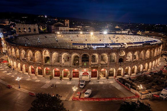 A popular venue for major events, Verona Arena is an ancient Roman amphitheatre built in the 1st century AD. 