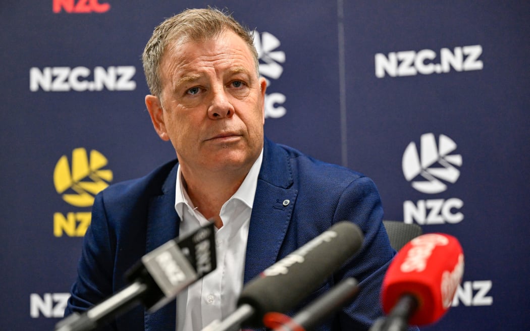 Scott Weenink during a press conference to announce his appointment as chief executive of NZ Cricket, 30 August 2023. Mandatory credit: Alan Lee / www.photosport.nz