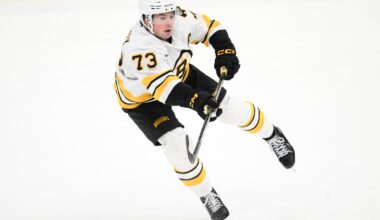 With two goals Saturday, Charlie McAvoy extended his point streak to six games (4-4–8).