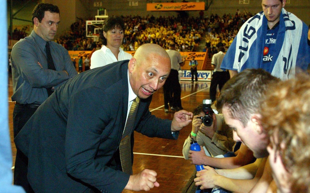 New Zealand Breakers coach Jeff Green during the club's first ever game in October 2003.
