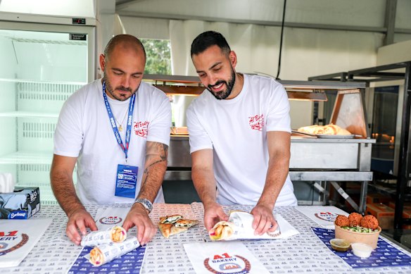 A1 Bakery is serving chicken and falafel wraps, halloumi pies and more.