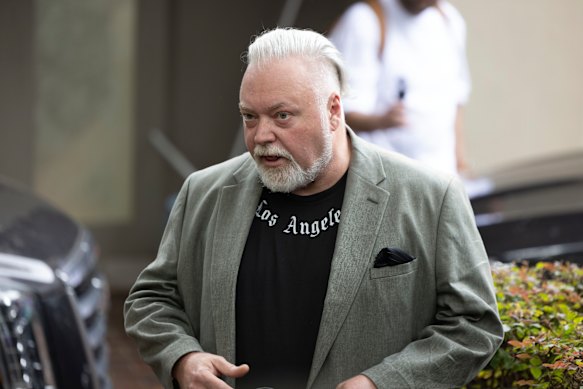 Kyle Sandilands on Tuesday. His contract has been torn up.