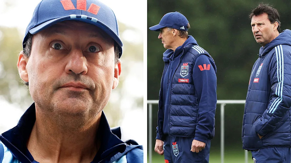 NSW Blues coach Laurie Daley (pictured left) is open to Storm coach Craig Bellamy helping his coaching staff again with the state moving its camp this year. (Images: Getty Images)
