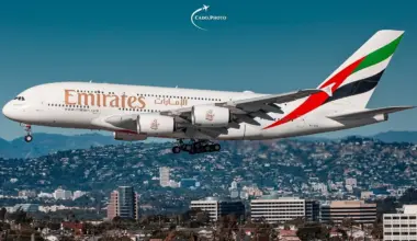 Emirates Airbus A380 in USA