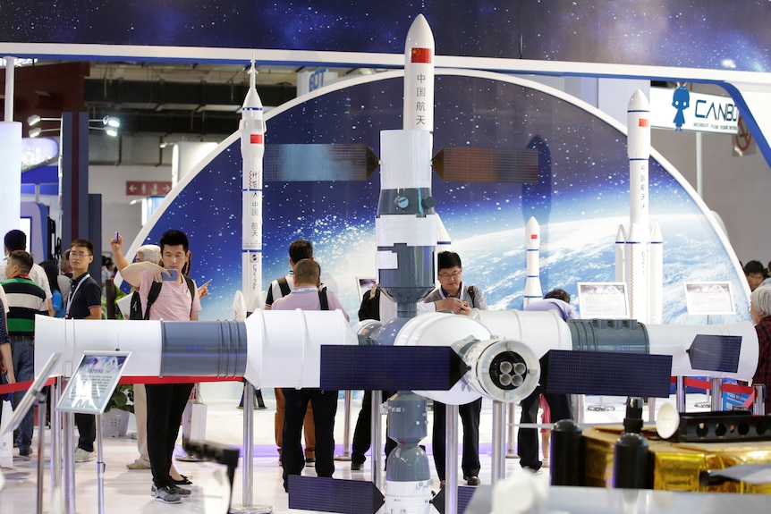 People visit the booth of China Aerospace ScienceÂ