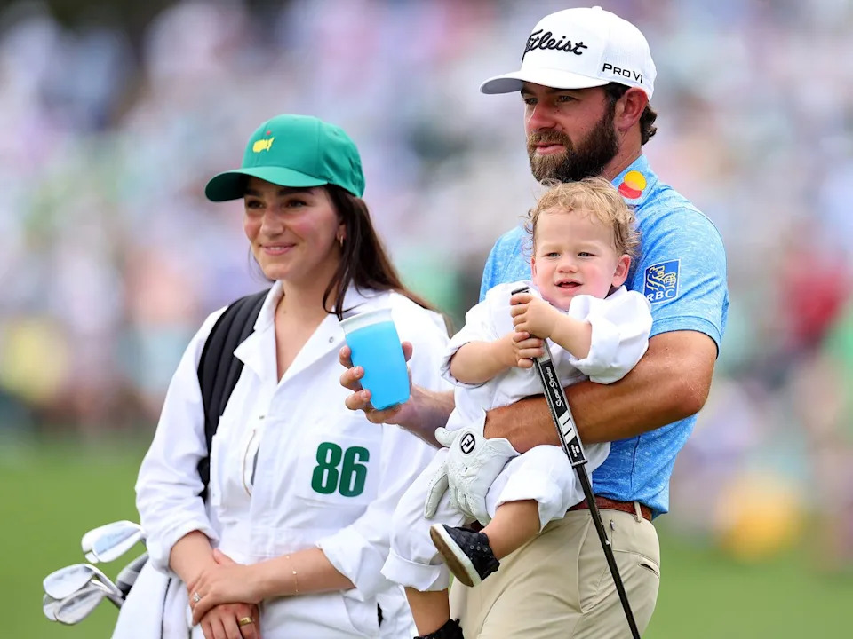 Kelsey and Cameron Young at the 2023 Masters Tournament in Georgia.Credit: Andrew Redington/Getty