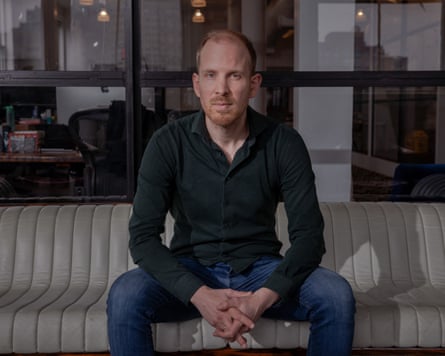 Rutger Bregman at his offices in New York.