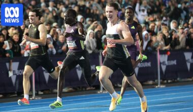 Gout Gout beaten by Lachlan Kennedy in 200 metres at Maurie Plant Meet in Melbourne