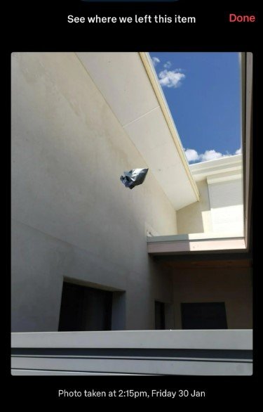 The proof of delivery photo supplied by the postie.