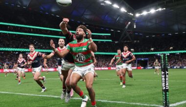 NRL royalty split on South Sydney Rabbitohs star Alex Johnston’s try-scoring record celebrations