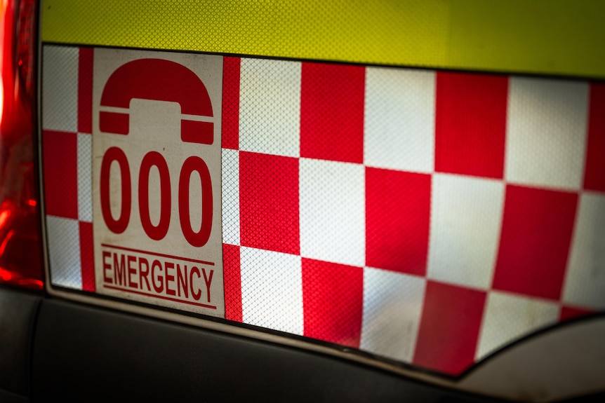 Triple Zero emergency sign on St John NT ambulance
