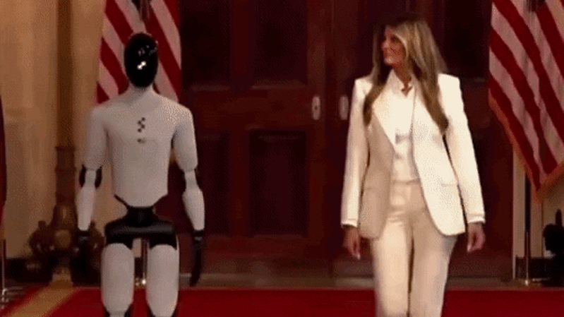 Humanoid robot joins first lady at White House event