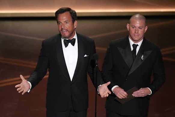 Will Arnett made a poignant point presenting best animated short film with Channing Tatum.