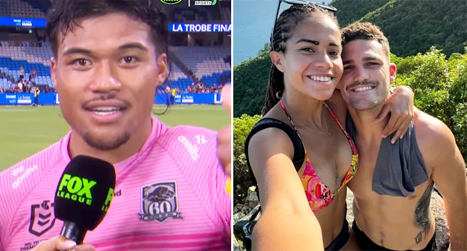 Brian To'o, Nathan Cleary and Mary Fowler.